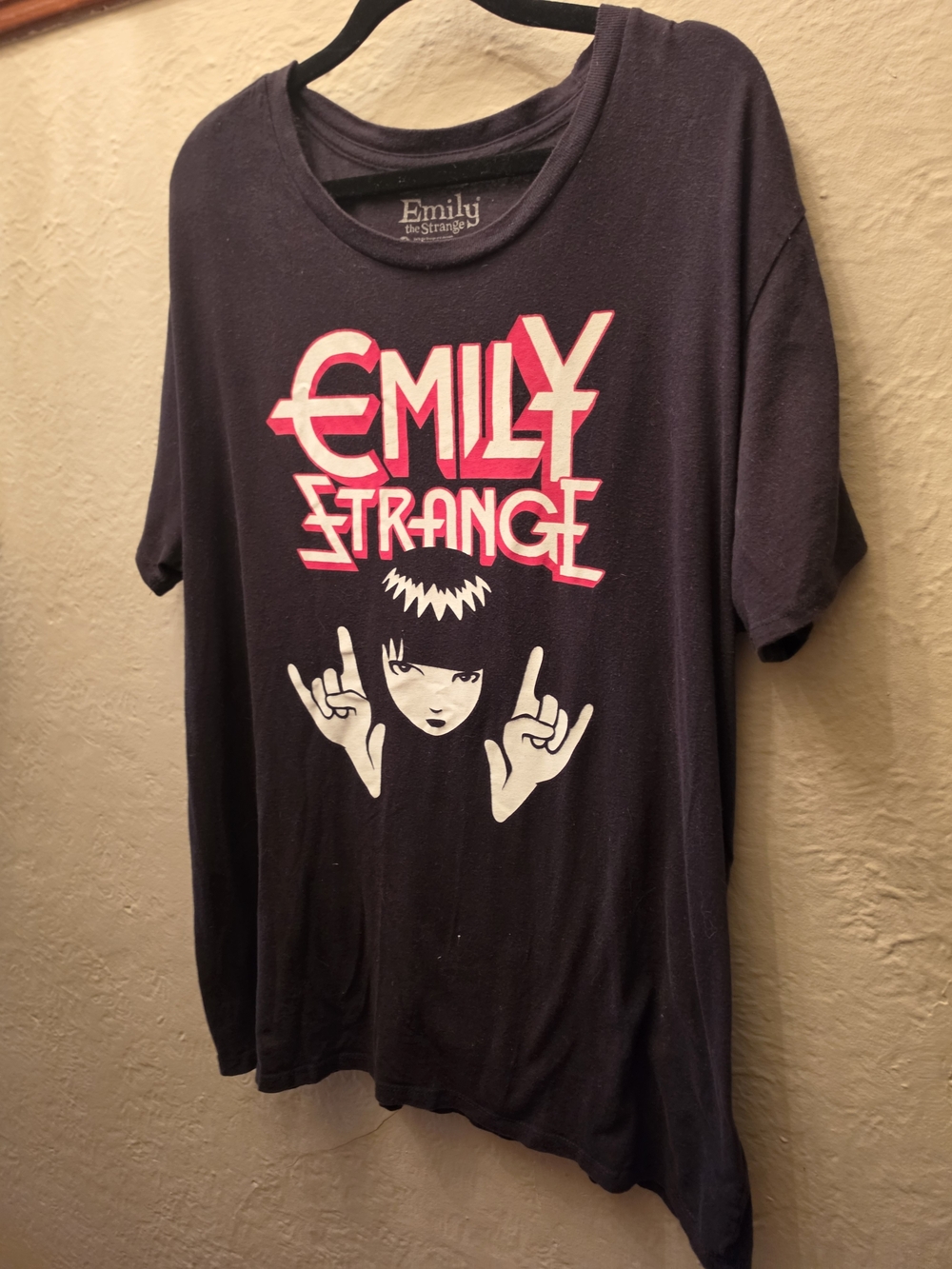 Emily the Strange Graphic Tee Large Black Cotton Alt Goth Emo Punk Shirt - Picture 6 of 10